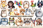 Adorable Crazy Animal Clipart, an Animal Illustration by cherrydesign (Thumbnail 1 of 3)