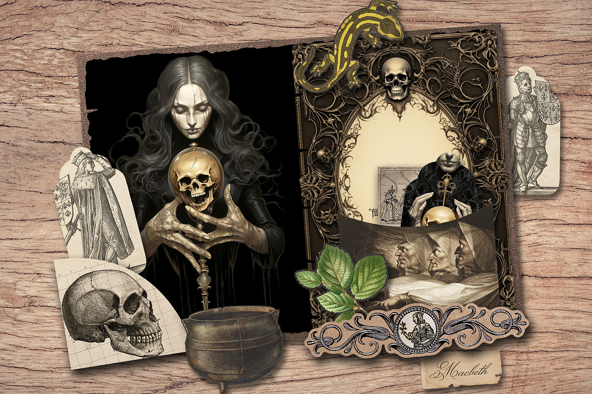 Macbeth Scrapbook Kit, a Person Illustration by Secret Helper (Photo 7 of 8)