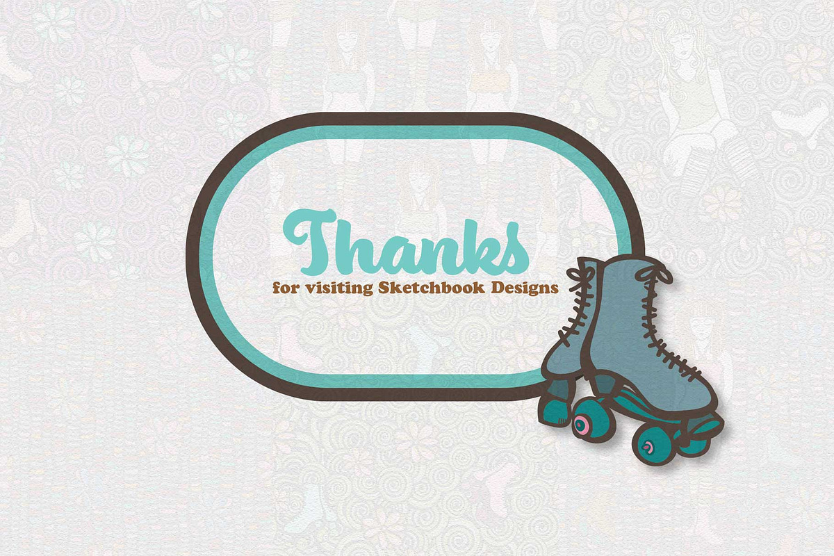 Retro Roller Skates Doodle Patterns, a Pattern Graphic by Sketchbook Designs (Photo 10 of 10)