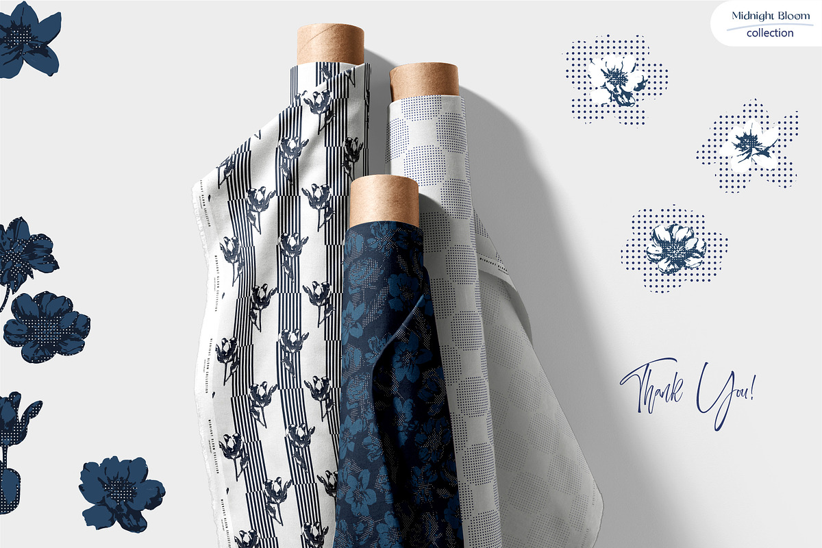Midnight Bloom - Seamless Patterns, a Pattern Graphic by InaCorart (Photo 11 of 11)