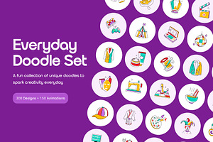 Everyday Doodle Icons Bundle, an Emoji Icon by Creative Stall