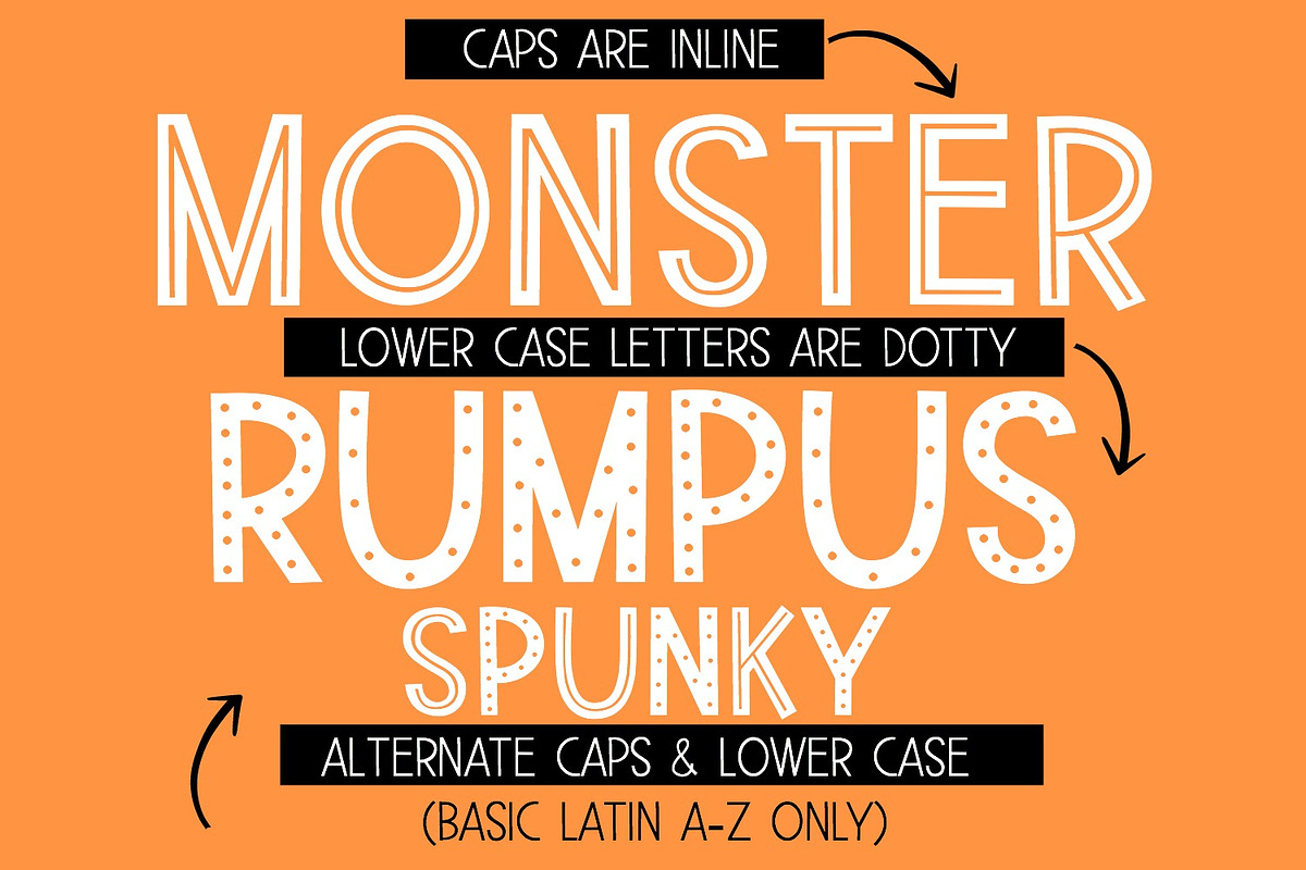 New!! Monster Rumpus Font preview 4