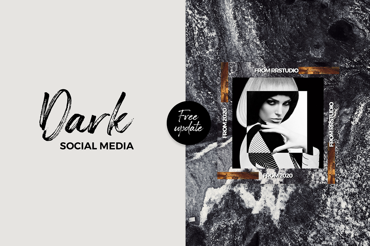 Dark Social Media Pack, a Social Media Template by RedRiver Studio (Photo 15 of 17)