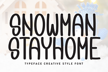 Snowman Stayhome | Script Font