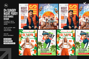 04 Sunday Party Flyer Design, a Flyer Template by Shajib Shikder