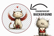 Whimsical Valentine Cat Clipart, an Illustration by Libby Wishes (Thumbnail 6 of 6)