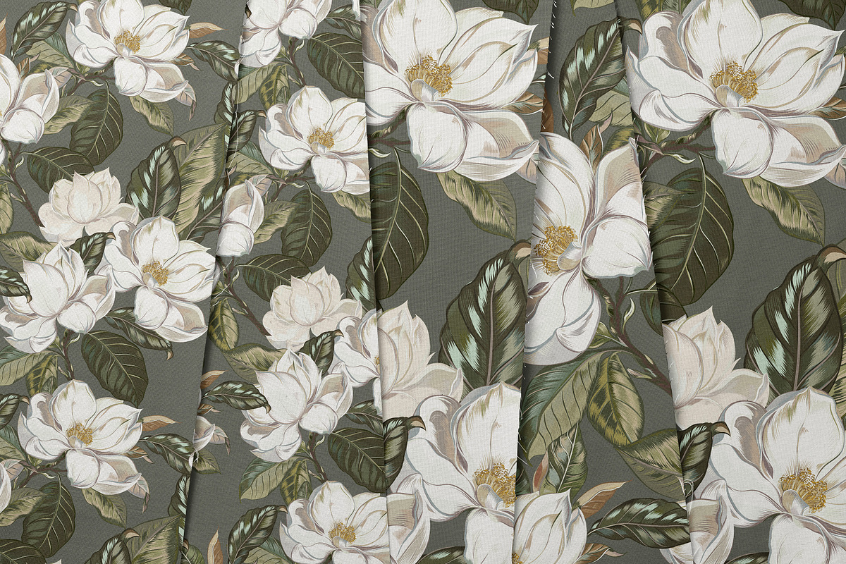 Magnolia vector sophisticated  patte, a Pattern Graphic by FleurArt (Photo 2 of 6)