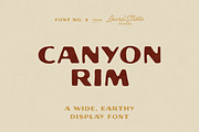 CANYON RIM | Wide Sans Display Font, a Sans Serif Font by Laura Strote Designs (Thumbnail 1 of 5)