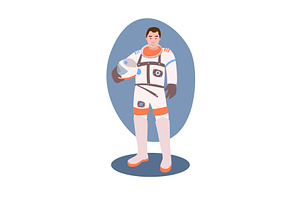 Astronaut Vector Illustration From