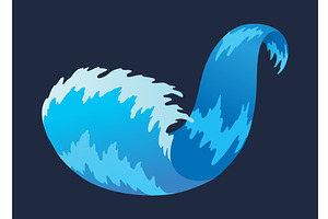 Water splashe. Fluid flow, an Illustration by Things for designers