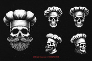 10 Bundle Dark Art Skull Chef Cook, an Illustration by Morspective (Thumbnail 3 of 7)