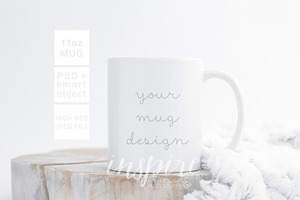 11oz Ceramic Mug Nordic Mockup PSD