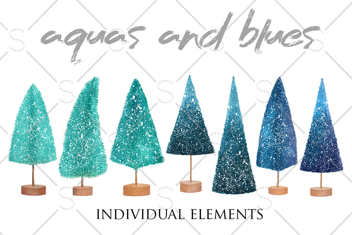 BOTTLEBRUSH CHRISTMAS TREES Pack, a Decorative Illustration by Dana Designs (Photo 3 of 9)