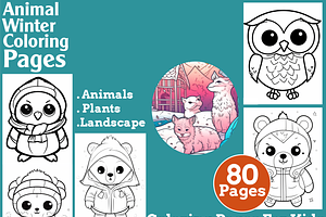 Animal Winter Coloring Pages For Kid
