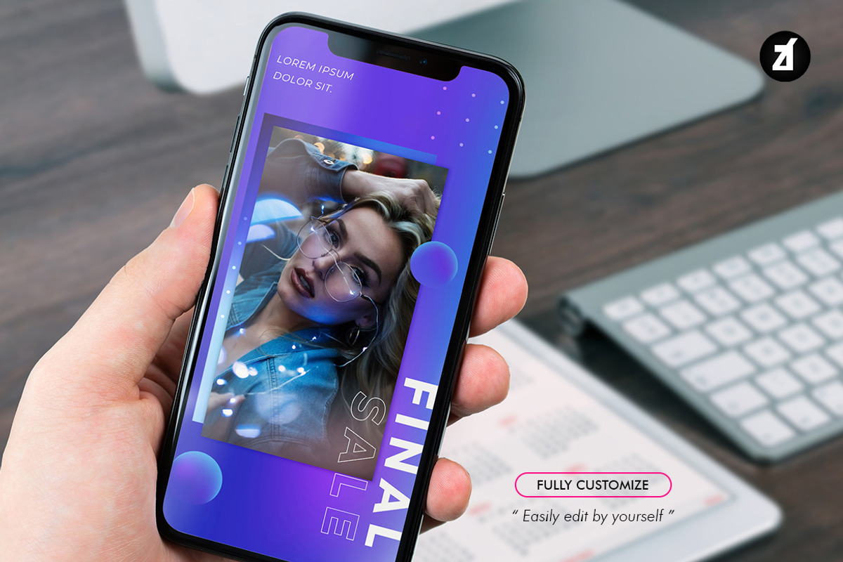 Neon glow social media graphic, a Social Media Template by Chanut is industries (Photo 11 of 11)