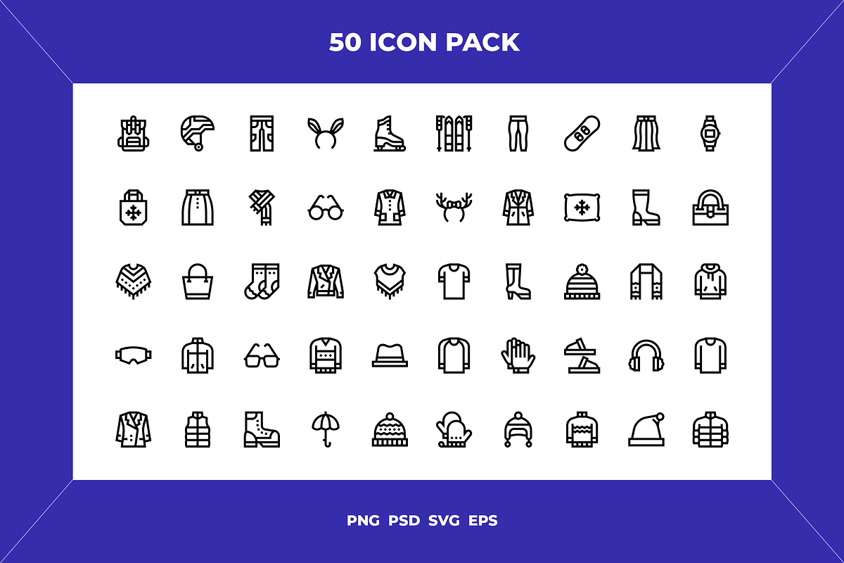 Winter clothes and accessories icons, an Icon by Wencory (Photo 1 of 2)