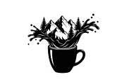 Mountain Coffee Cup Design Bundle, an Illustration by yasushie (Thumbnail 12 of 31)