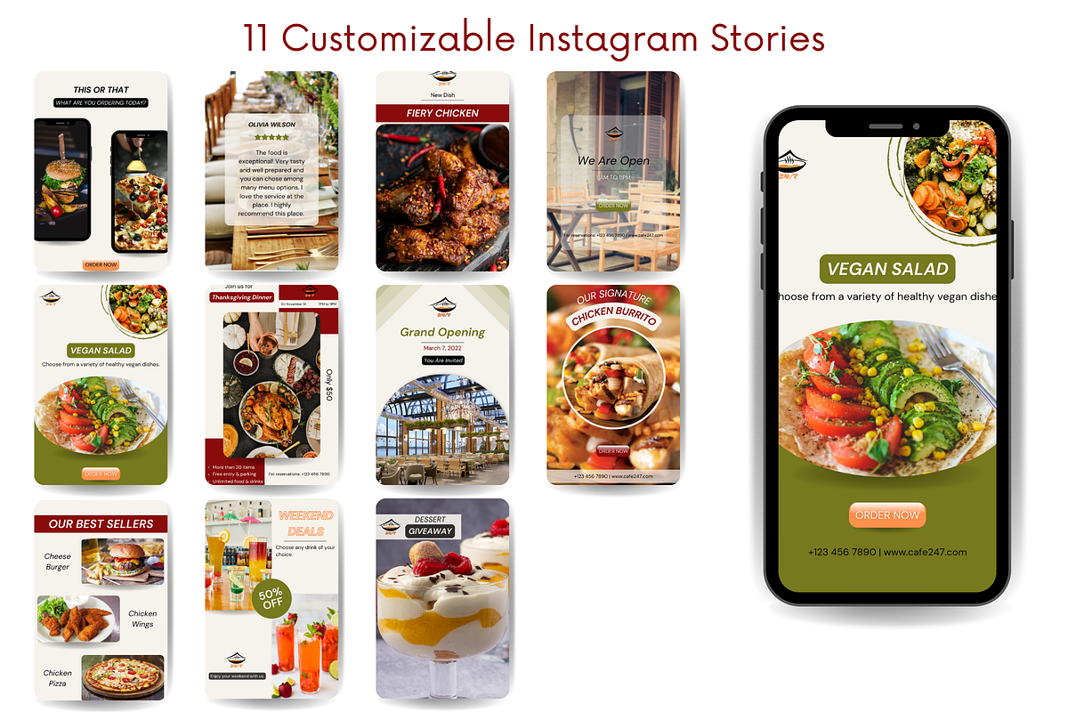 35 Food & Beverage Canva Templates, a Social Media Template by Viberints (Photo 4 of 5)