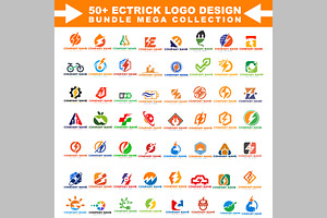 50+ Electric Logo DesignBundle Set, a Branding & Logo Template by ArmanHossen75