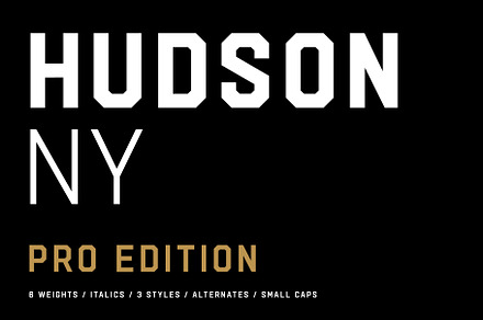 Hudson NY - Pro Edition, a Sans Serif Font by Arkitype