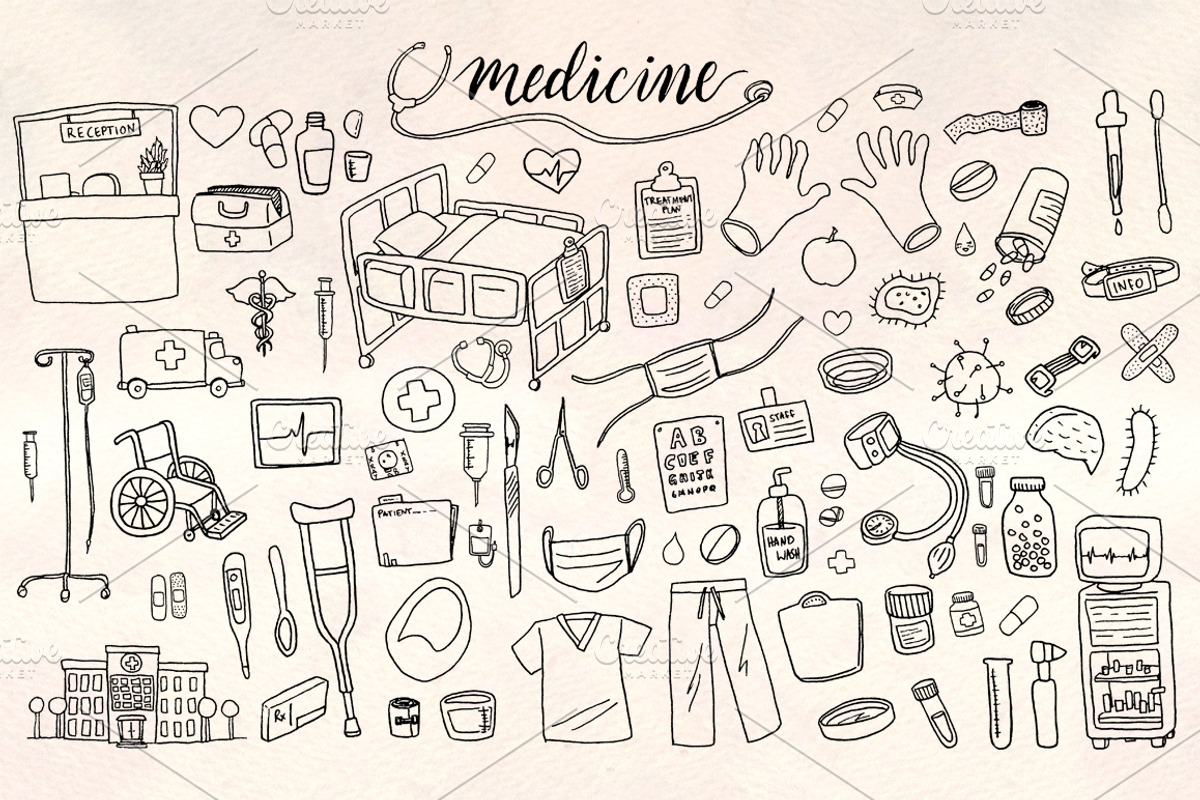 86 Hospital and Medical Vector Art, a Healthcare Illustration by Violet LeBeaux (Photo 2 of 3)