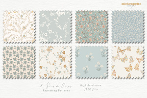 Turquoise And Apricot Pattern Bundle