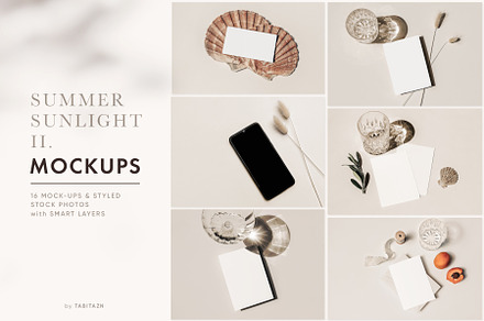 Summer Sunlight  mockups & photos II, a Print Template by Tabita's shop