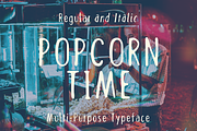 Popcorn Time, a Sans Serif Font by Oban Jones (Thumbnail 1 of 7)