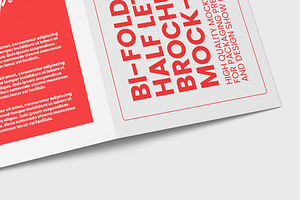 Bi-Fold Half Letter Brochure Mock-up