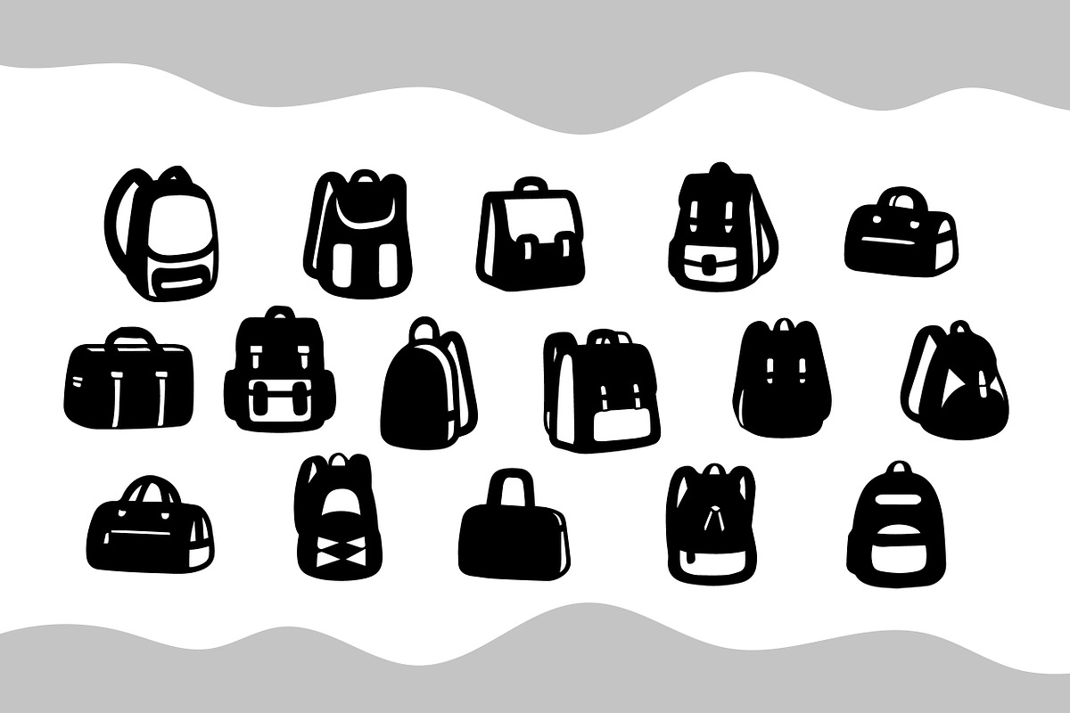 Backpack & Bag Silhouette, an Object Illustration by Smix Ryo (Photo 2 of 3)
