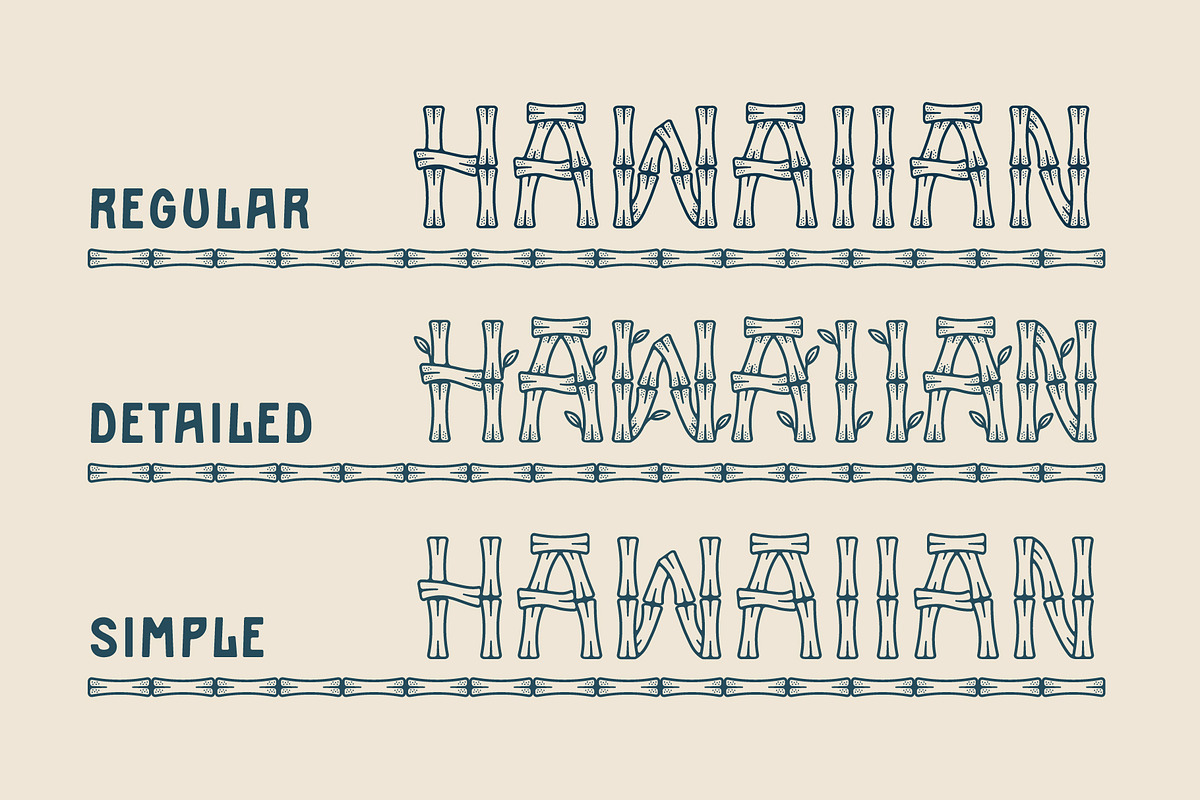 Hawaiian Bamboo Font Duo, a Sans Serif Font by NienowBrand (Photo 5 of 12)