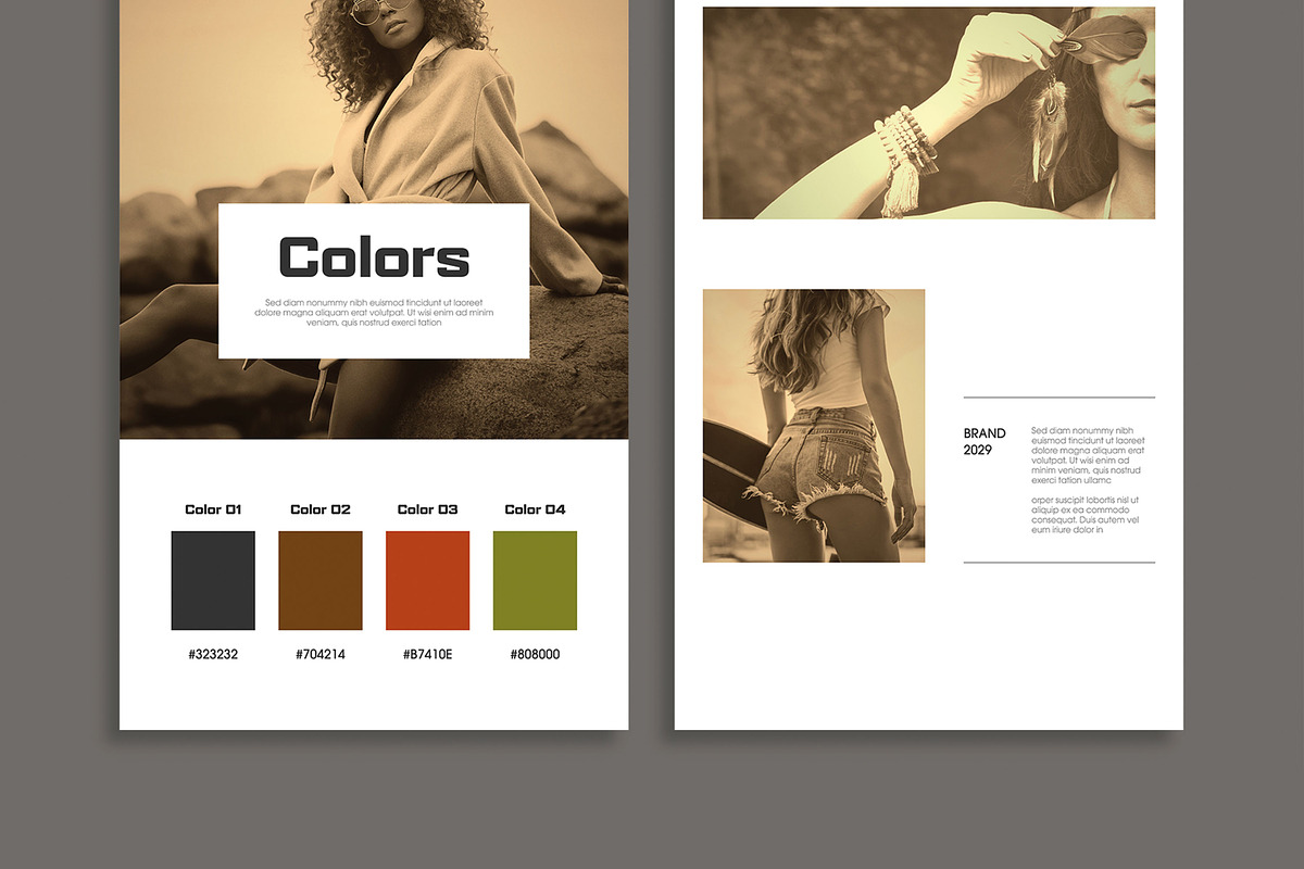 Modern Brand Fashion Mood Board, a Stationery Template by MightyDesign (Photo 5 of 10)