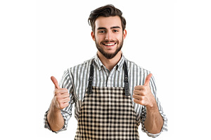 Photo of adult man show thumb-up, a Technology Illustration by piter.goskov