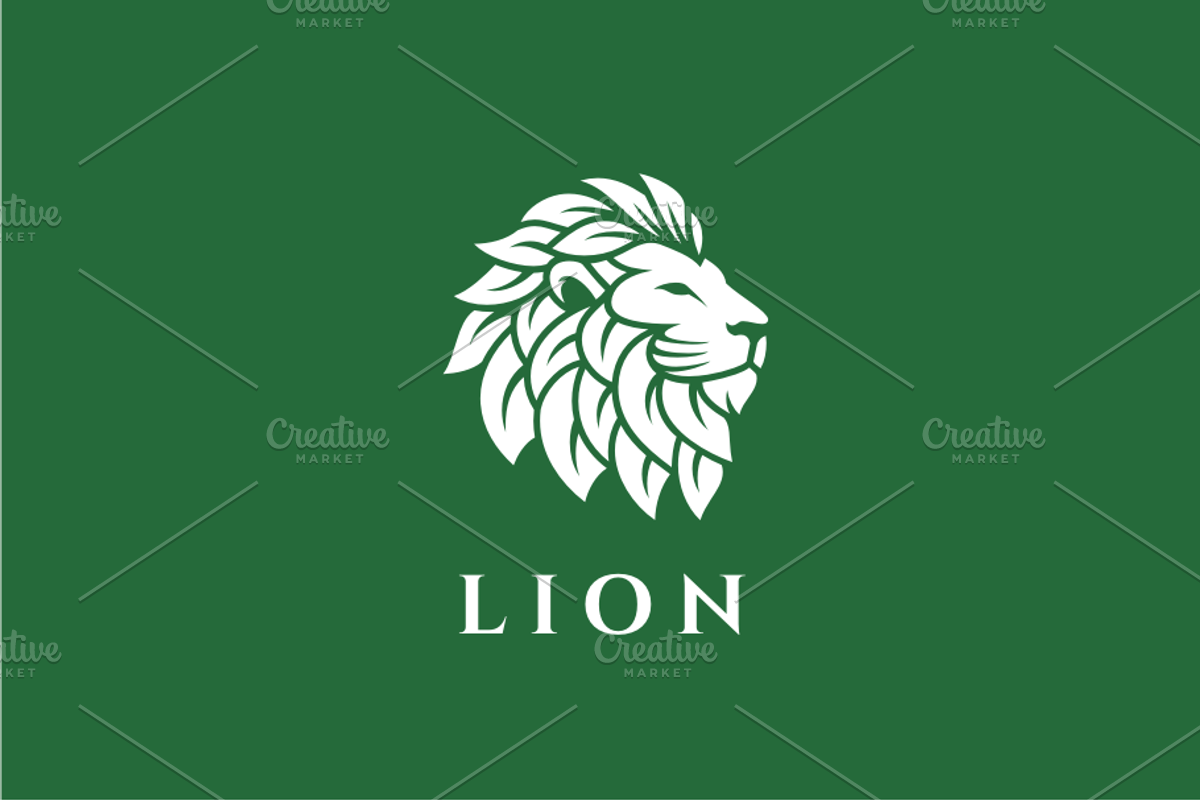 Lion Leaf Leaves Logo Template, a Branding & Logo Template by yopie (Photo 2 of 3)