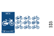 Stylish Bicycle Vector Set, a Transportation Illustration by CarWrap design (Thumbnail 1 of 3)