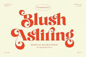 Blush Asliring - Display Retro Serif