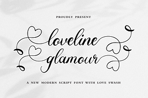 loveline glamour, a Script Font by Essentials Studio
