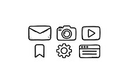 Hand-Drawn Social Media Icons Set, a Technology Illustration by dx_vect (Thumbnail 2 of 3)