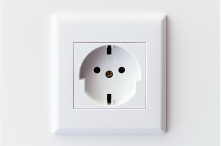 High-voltage European socket wall, a Technology Photo by Ylivdesign