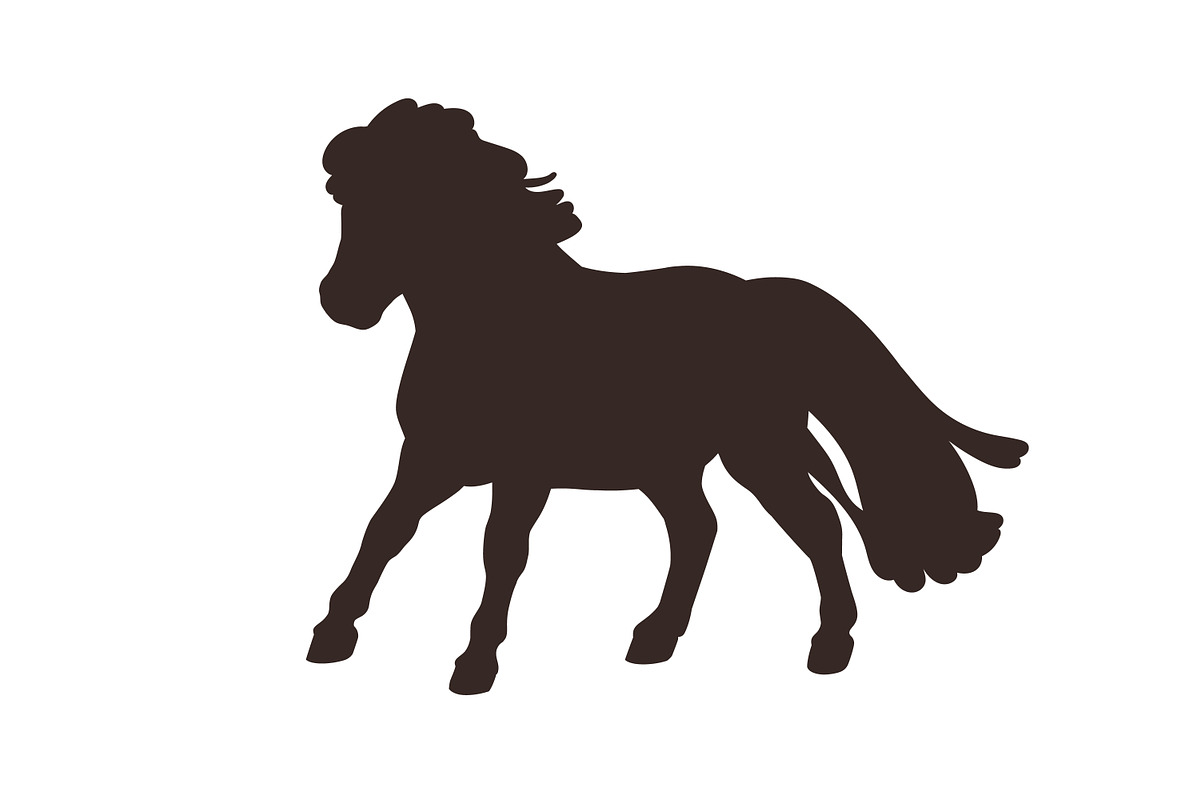 Horse silhouettes in movement set, an Animal Illustration by Good Studio (Photo 8 of 8)