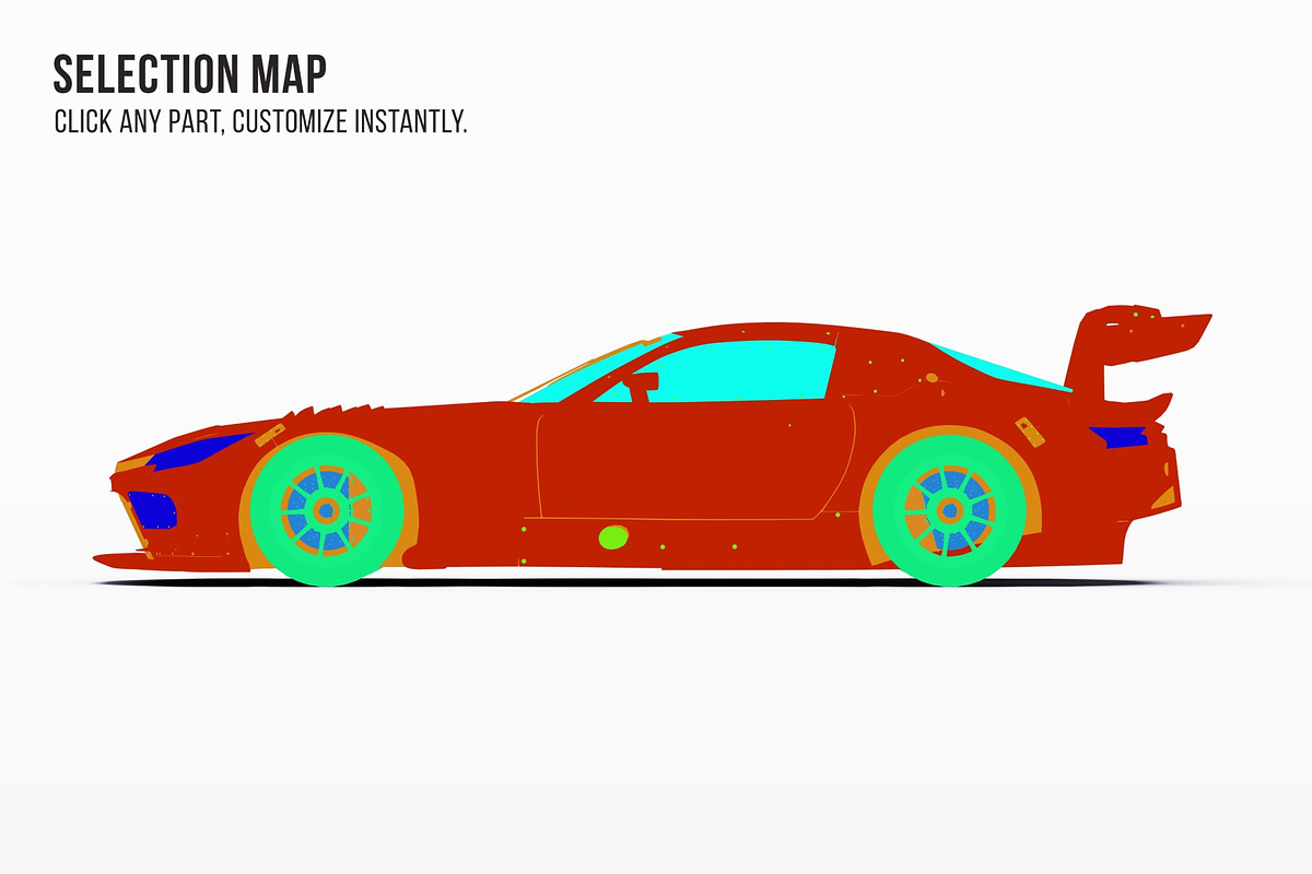 GT3 Race Car Performance Coupe Set, an Advertising Mockup by Halal Graphic Studio (Photo 6 of 12)