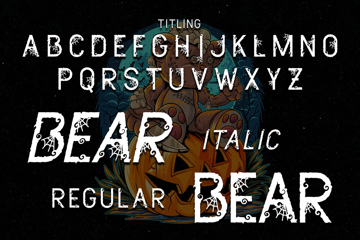 Dead Bear - Display Font, a Handwritten Font by alifryanzulfikar (Photo 7 of 8)