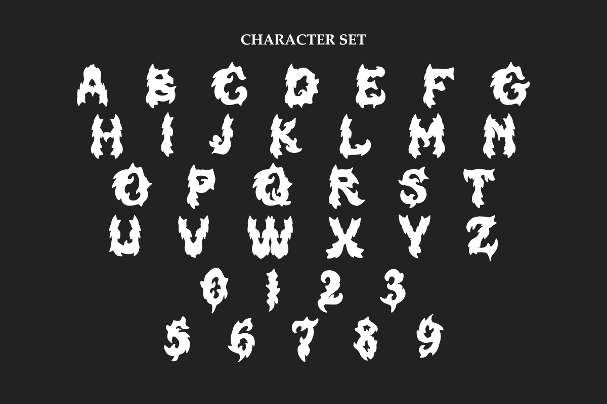 Necro Thorn - Black Metal Font, a Blackletter Font by Masyafi Studio (Photo 2 of 6)