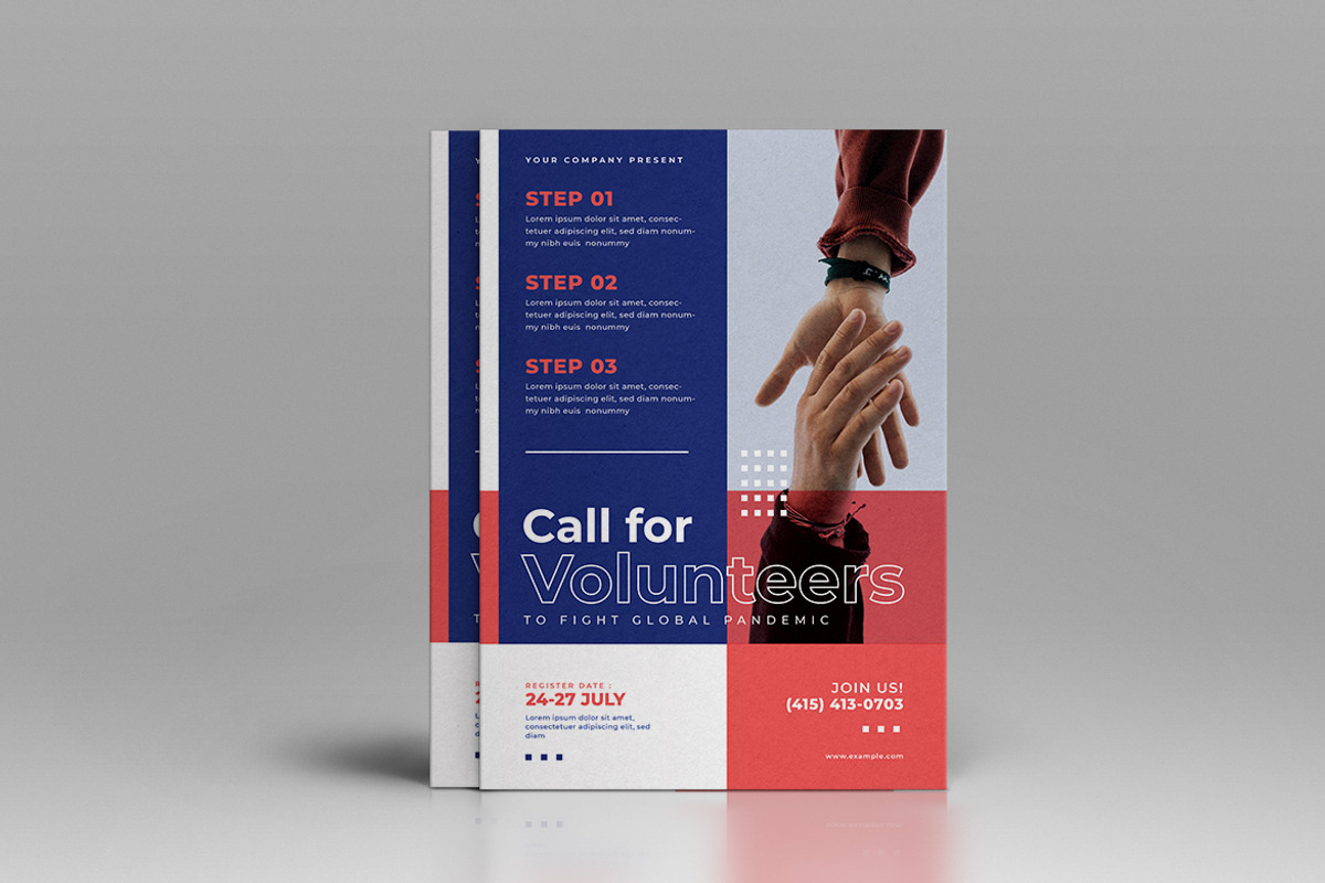 Call For Volunteers Flyers, a Flyer Template by Tokosatsu (Photo 2 of 4)