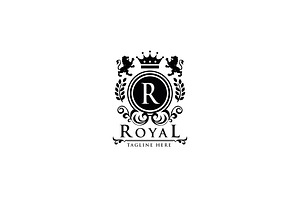 Royal Crest Letter R Logo