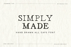 Simply Made Hand Drawn Typeface