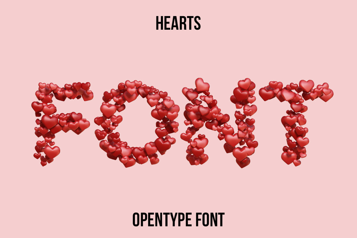 Hearts Font, a Font by Handmadefont (Photo 1 of 9)