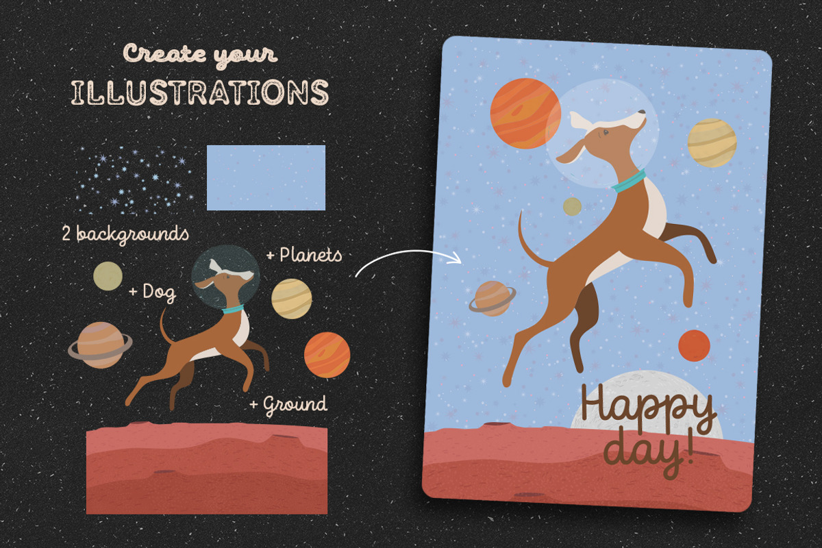 Space Dreams graphic collection, an Animal Illustration by Piñata (Photo 5 of 12)