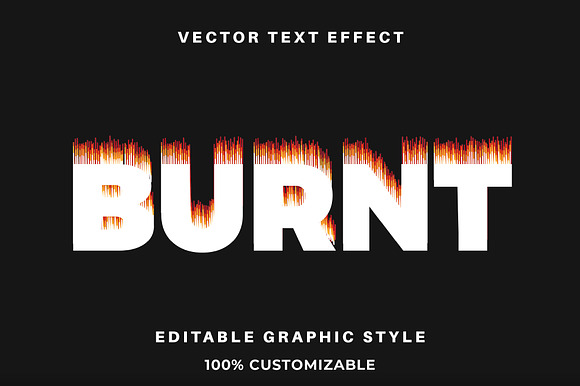 Burnt Bold Thick Text Effect preview 3