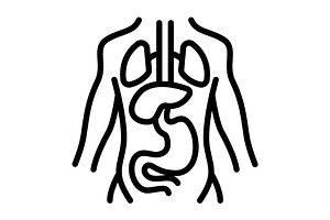 Anatomy medical black icon, an Outline Icon by Creative priyanka